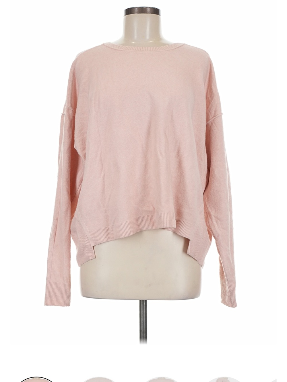 Free People Relaxed light weight sweater in Blush Pink